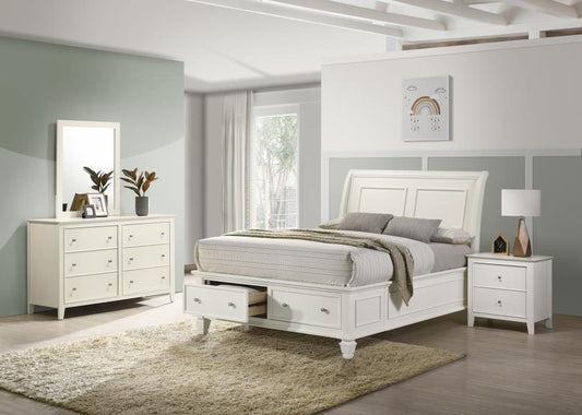 Selena 4-piece Bedroom Set Cream White