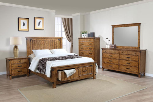 Brenner 4-piece Bedroom Set Rustic Honey