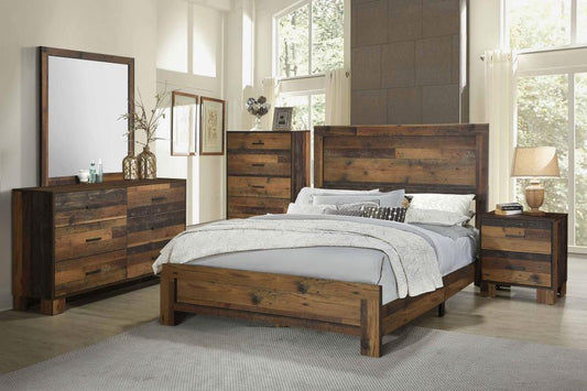 Sidney 4-piece Bedroom Set Rustic Pine